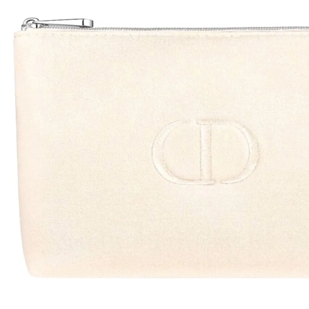 Dior Trousse Bag Makeup Travel Cosmetic Bag Soft Beige Neutral Dior Beauty New - Picture 1 of 3